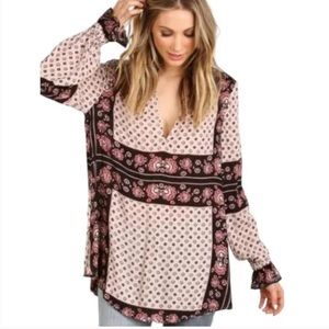 Free People changing times floral blouse size small